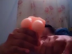 I love the sounds of my silicone pussy while I fuck her-Talahib23