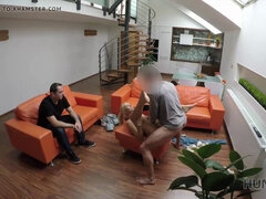 Nikky Dream gets picked up and fucks her BF while her BF is fighting