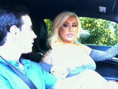 Blond, Pijpbeurt, Auto, Lul, Sperma in gezicht, Hardcore, Buiten