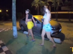 Hot Brazilian Amateur Orgy with Luna Oliveira & Paola Gurgel - Big Dick Action on the Beach
