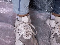 Джинсы, Нейлон, Крошечные, Обувь, Носки, Чулки, Тугие, Влажная