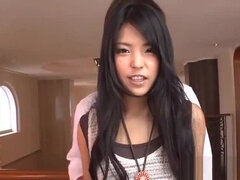 Pretty Japanese babe's cunt is wet from uncouth banging
