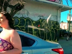 Sexy Street Hookers Show Tits and Shake Ass in Public