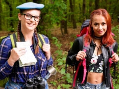 Двойное проникновение, Две девушки, Гостиница, Мастурбация, Пенис, Рыжие, Молоденькие, Втроем