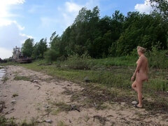 Strand, Erotisch, Frau, Fetisch, Behaart, Nackt, Muschi, Russisch