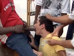 In den arsch, Arsch, Blasen, Schwul, Gruppe, Handjob, Hardcore, Masturbation