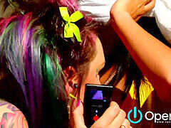 Emo punk lesbians indulge in fisting and squirting action