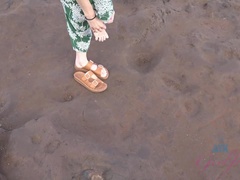 Amateur, Papá, Masturbacion con pies, Novia, Masturbación, Al aire libre, Pov, Mojado