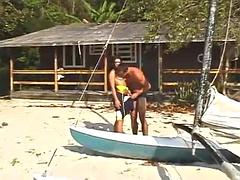 Anal in the sand