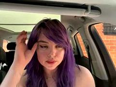 Gorda, Tetas grandes, Coche, Público, Tetas, Camara web