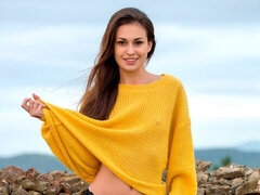 茶髪の, アウトドア, 剃毛, ガリガリ, 一人, オッパイの