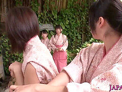 Tir de sperme, Groupe, Japonaise, Petite femme