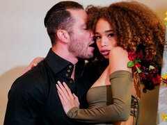 お尻, フェラチオ, 黒人, 異人種間, 自然山雀, ペニス, ティーン, オッパイの