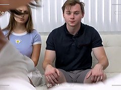 フェラチオ, 捕まる, イく瞬間, 女 人男 人, Hd, ラティーナ, ティーン, 三人