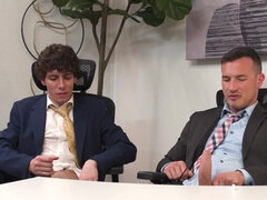 Blasen, Hundestellung, Schwul, Hd, Masturbation, Geld, Büro, Realität