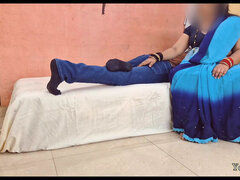 Stepmom Helps Stepson Relieve Stress with Hot Desi Sex - Indian MILF Blowjob & Cumshot