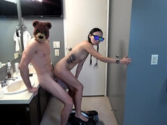 Любители, Азиатки, Член, Сперма на лице, Очки, Секс без цензуры, Кореянки, Милф