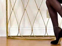 Asiatisch, Schwarz, Chinesisch, Absätze, Milf, Nylon, Strumpfhose, Sekretärin