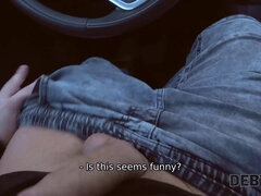 Nik Rock's debt collector desires a hot blonde teen's shaved pussy