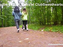 Club Sweetheart celebrates World Run Day with steamy lesbian kissing and pussy-eating fun
