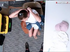 Catarina Petrov gets her tight pussy drilled in LP office stealing frenzy