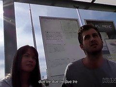 Angella Christin, the teen cuckold, takes on a pack of cash for a hot blowjob in a vienna train