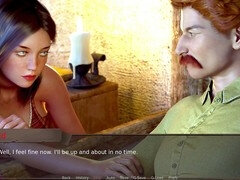 Big tit mom in a visual novel gets flirty in this porn game