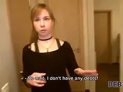 Debt4k. agent uses teenage doll like a cheap whore because of debts