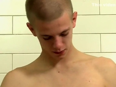 Horny boy have a shower wank and cum HD