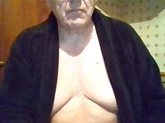 grandpa cum on webcam