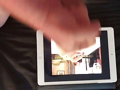 Cumming over porn this morning