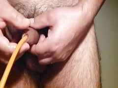 Hard cumming and pissing simultaneously (with a CH 24 Foley)