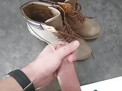 Cum on her Winter boots