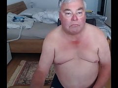 grandpa cum on webcam