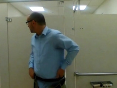 Tugging in a public rest room