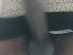 Fapping big black cock