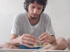 Dude smoking at Morning/ Stud Fetish Love cigarrets.