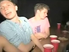 Cute sissies fuck at house party