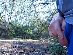 Out for a long walk with my cock flopping around out of my shorts