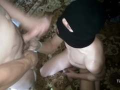 MAN INHALES 2 HEFTY HARD-ONS AND GETS a DOSE OF NUT NECTAR