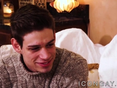 Handsome gay Michael DelRay sucked off before anal funtime