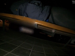 Eccentric twunk caught trio times pulverizing a bench, intense climax