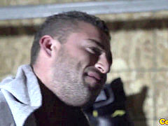 athletic straight hunk stretches boys bootie