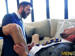 MENATPLAY suited Latino Hector De Silva anal fucks Axel Max