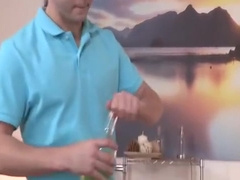 Brandon massages Sean
