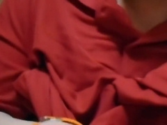 Fat Step daddy jerks off in work bathroom again and swallows cum