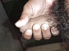 Indian boy cumming at bathroom