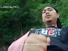 Handsome Filipino boy exploring his gay side and enjoying some moaning action