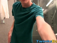 Cute blonde twink Tyler Thayer is up for a solo jack off