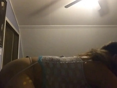 Sissy Kayla vs two dildos 8